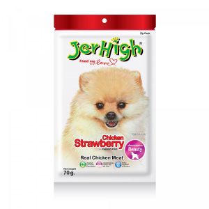 Jerhigh Chicken Strawberry Flavor Stick for Pomeranian Dogs 70g